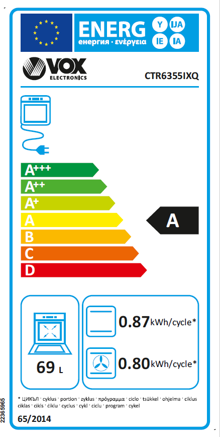 Ceramic cooker CTR 6355 IXQ CTR6355IXQ | VOX Electronics