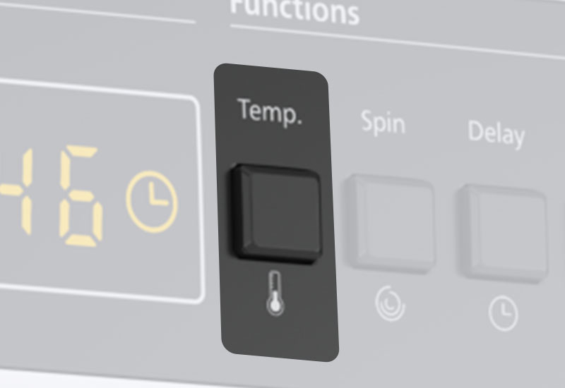 Temperature adjustment button