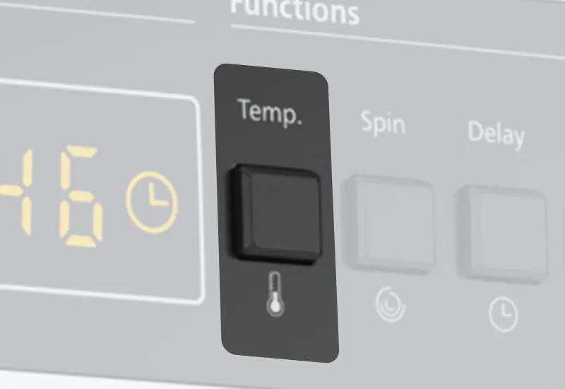 Temperature adjustment button