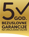 5 godina BEZUSLOVNE GARANCIJE na emajlirani kazan, 25 mjeseci na električne dijelove