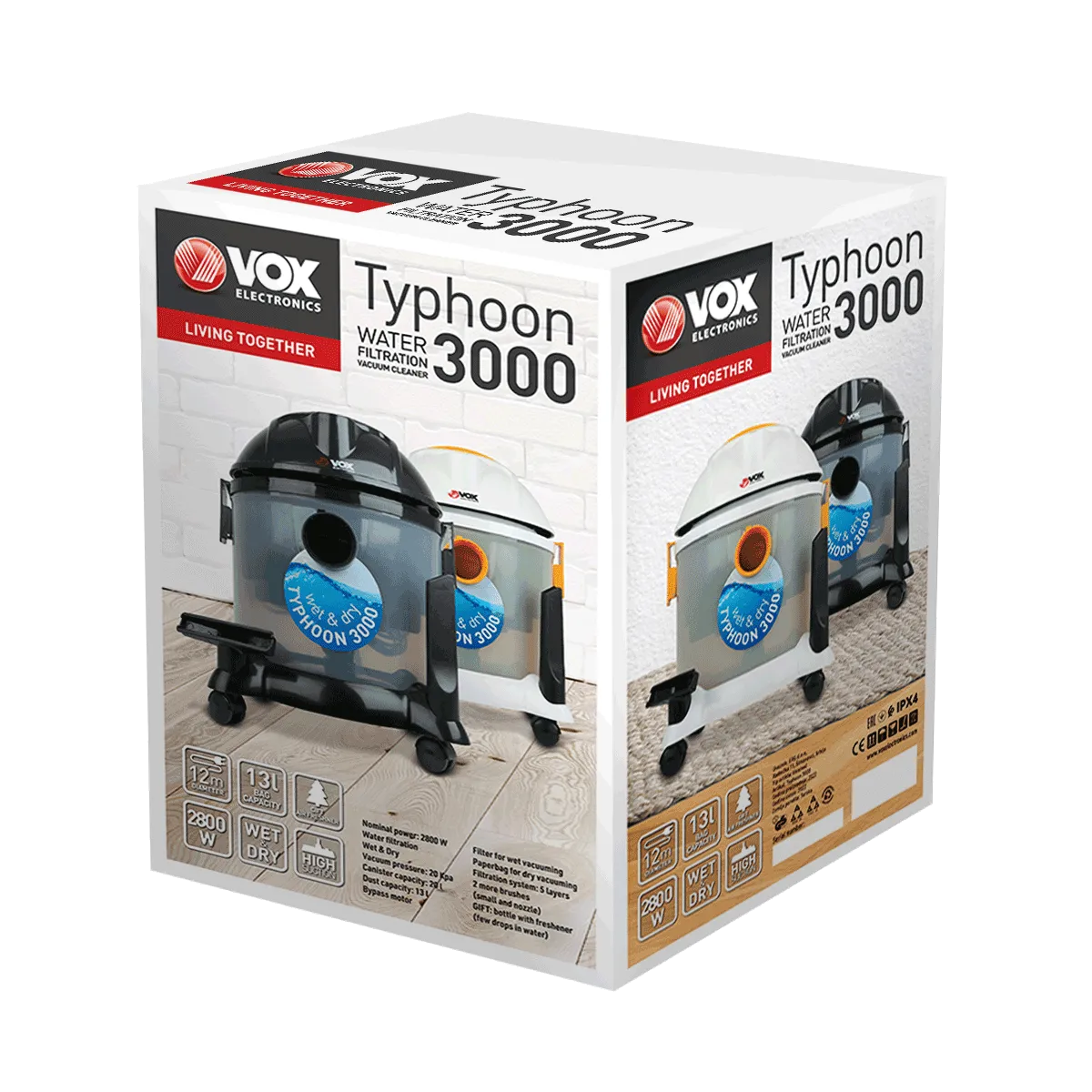 Vacuum cleaner  TYPHOON 3000 Black 