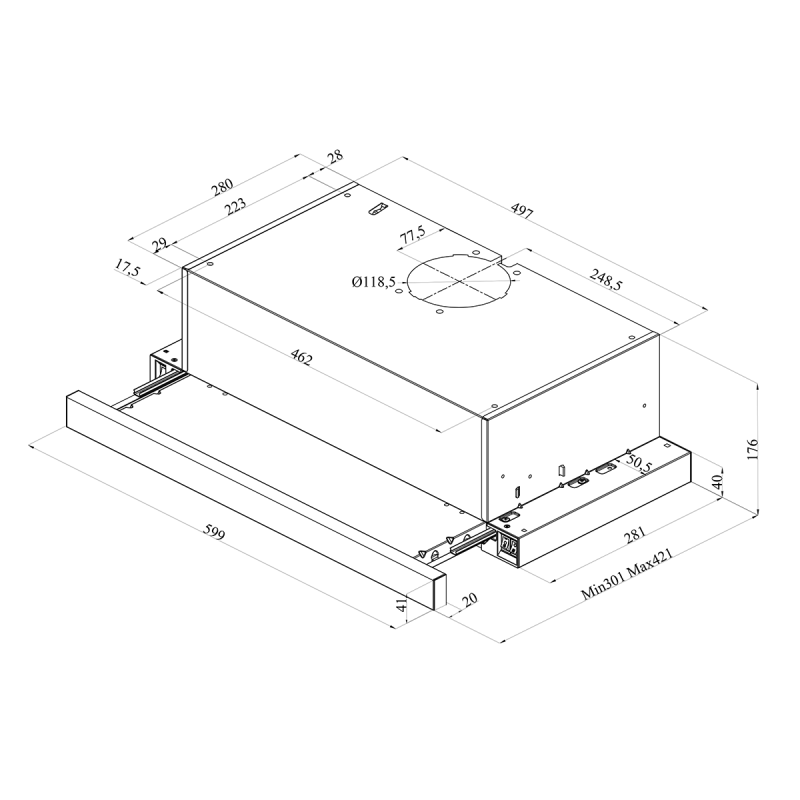 Aspirator PIO 650 W 