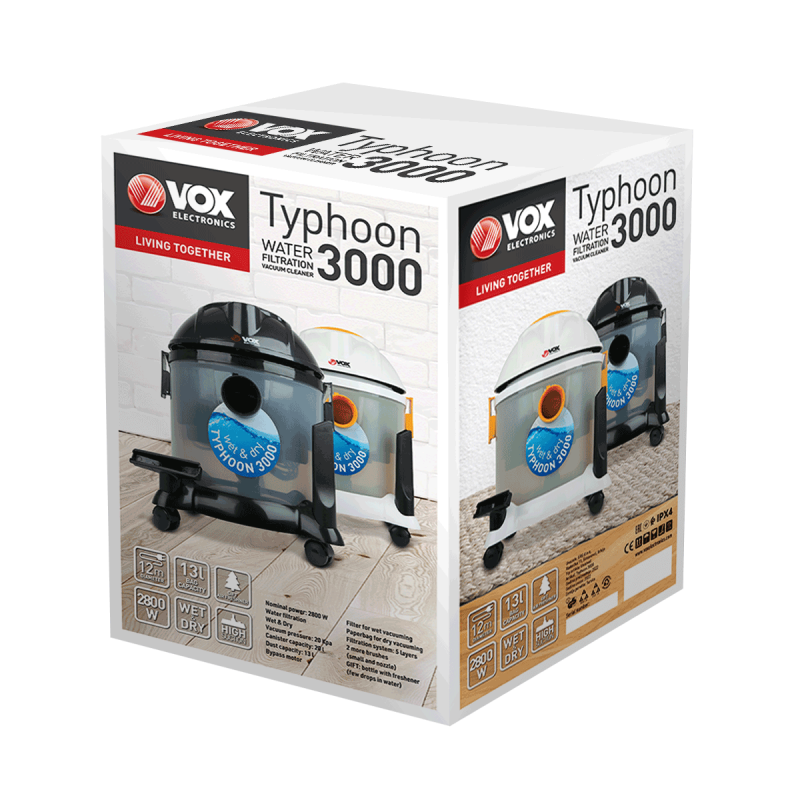 Usisivač TYPHOON 3000 Crni 